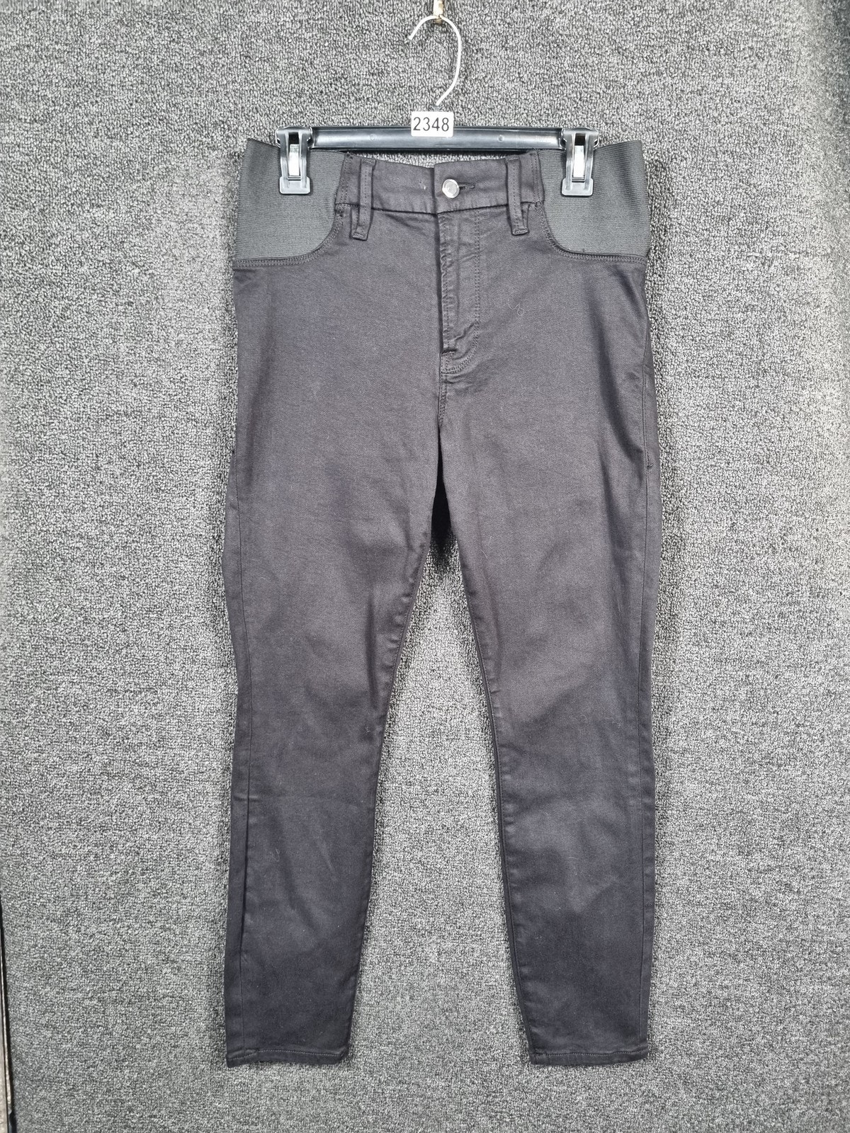 Good American Pants Womens 6 Black Stretch Skinny Maternity Panel Jegging Usa